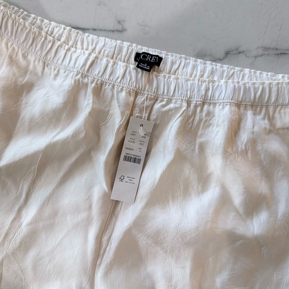 NWT J.Crew ($148) Stratus Pant Textured Satin Ivory Small - Picture 6 of 8